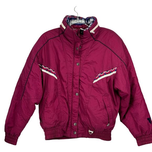 Tyrolia by Head VTG Skiwear Women’s 2 PC SZ 8 Apres 80s Y2K Purple Fleece Snow - Picture 5 of 16